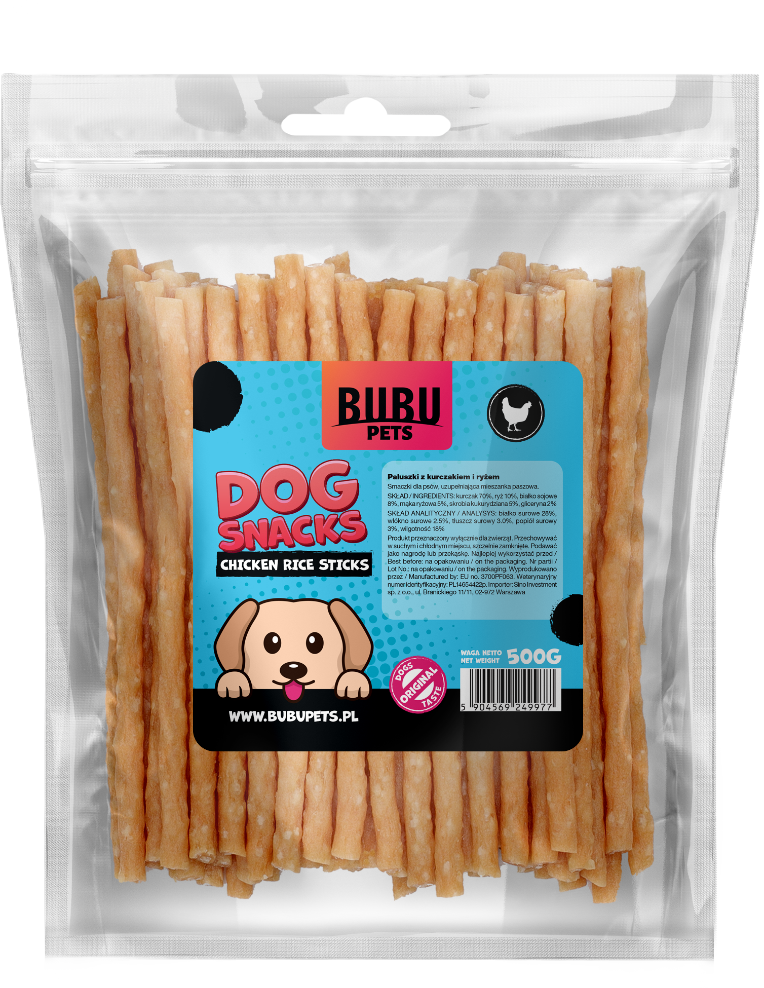 weiche Huhn-Reis-Sticks 500g