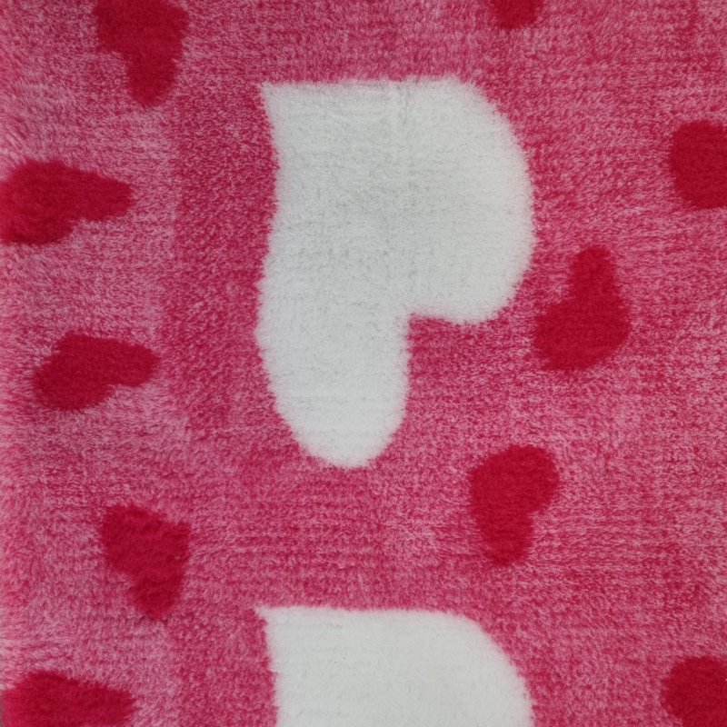 VET BED BIG HEART - ROSA-ANTIRUTSCH HUNDEMATTE 150x100cm