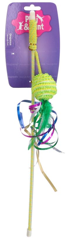 Dogman Toy Rod Fransenball Grün 47cm