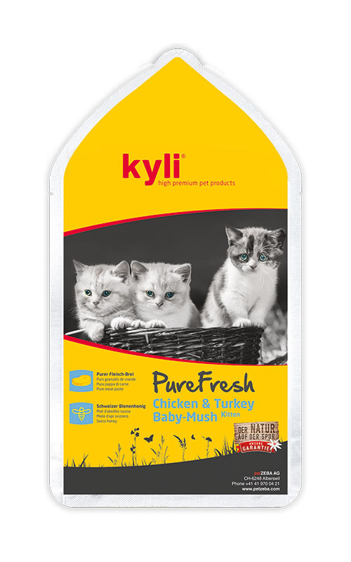 Pure Fresh Chicken & Turkey Baby Mush Kitten 12 x 85g
