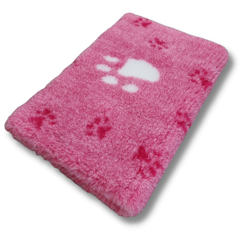 VET BED - GROSSE PFOTEN ROSA-ANTI-RUTSCH HUNDEMATTE 150x100cm